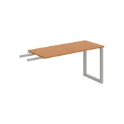 Pracovný stôl UNI O, kolmo reťaziaci, 140x75,5x60 cm, jelša/sivá