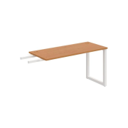 Pracovný stôl UNI O, kolmo reťaziaci, 140x75,5x60 cm, jelša/biela
