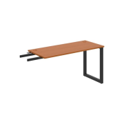 Pracovný stôl UNI O, kolmo reťaziaci, 140x75,5x60 cm, čerešňa/čierna