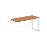 Pracovný stôl UNI O, kolmo reťaziaci, 140x75,5x60 cm, čerešňa/biela