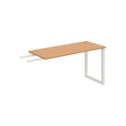 Pracovný stôl UNI O, kolmo reťaziaci, 140x75,5x60 cm, buk/biela