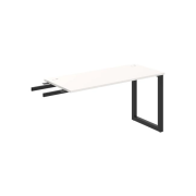 Pracovný stôl UNI O, kolmo reťaziaci, 140x75,5x60 cm, biela/čierna