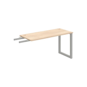 Pracovný stôl UNI O, kolmo reťaziaci, 140x75,5x60 cm, agát/sivá