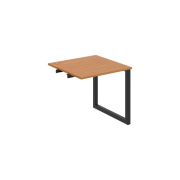 Pracovný stôl UNI O, k pozdĺ. reťazeniu, 80x75,5x80 cm, jelša/čierna