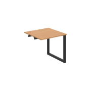Pracovný stôl UNI O, k pozdĺ. reťazeniu, 80x75,5x80 cm, buk/čierna