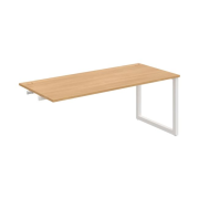 Pracovný stôl UNI O, k pozdĺ. reťazeniu, 180x75,5x80 cm, dub/biela