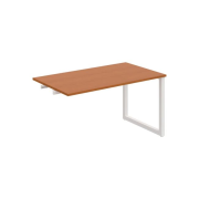 Rokovací stôl UNI O, k pozdĺ. reťazeniu, 140x75,5x80 cm, čerešňa/biela