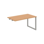 Rokovací stôl UNI O, k pozdĺ. reťazeniu, 140x75,5x80 cm, buk/sivá