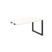 Rokovací stôl UNI O, k pozdĺ. reťazeniu, 140x75,5x80 cm, biela/čierna