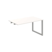 Rokovací stôl UNI O, k pozdĺ. reťazeniu, 140x75,5x80 cm, biela/sivá