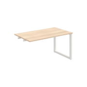 Rokovací stôl UNI O, k pozdĺ. reťazeniu, 140x75,5x80 cm, agát/biela