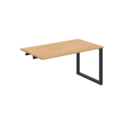 Rokovací stôl UNI O, k pozdĺ. reťazeniu, 140x75,5x80 cm, dub/čierna