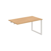 Rokovací stôl UNI O, k pozdĺ. reťazeniu, 140x75,5x80 cm, dub/biela