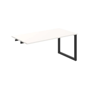 Rokovací stôl UNI O, k pozdĺ. reťazeniu, 160x75,5x80 cm, biela/čierna