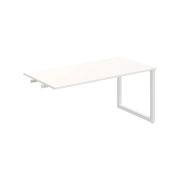 Rokovací stôl UNI O, k pozdĺ. reťazeniu, 160x75,5x80 cm, biela/biela