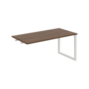 Rokovací stôl UNI O, k pozdĺ. reťazeniu, 160x75,5x80 cm, orech/biela
