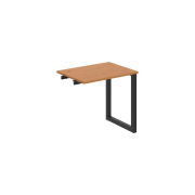 Pracovný stôl UNI O, k pozdĺ. reťazeniu, 80x75,5x60 cm, jelša/čierna