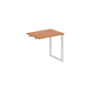 Pracovný stôl UNI O, k pozdĺ. reťazeniu, 80x75,5x60 cm, jelša/biela