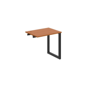 Pracovný stôl UNI O, k pozdĺ. reťazeniu, 80x75,5x60 cm, čerešňa/čierna