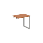 Pracovný stôl UNI O, k pozdĺ. reťazeniu, 80x75,5x60 cm, čerešňa/sivá