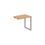 Pracovný stôl UNI O, k pozdĺ. reťazeniu, 80x75,5x60 cm, buk/sivá