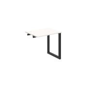 Pracovný stôl UNI O, k pozdĺ. reťazeniu, 80x75,5x60 cm, biela/čierna