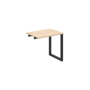 Pracovný stôl UNI O, k pozdĺ. reťazeniu, 80x75,5x60 cm, agát/čierna