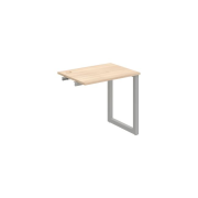 Pracovný stôl UNI O, k pozdĺ. reťazeniu, 80x75,5x60 cm, agát/sivá