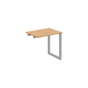Pracovný stôl UNI O, k pozdĺ. reťazeniu, 80x75,5x60 cm, dub/sivá