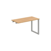 Pracovný stôl UNI O, k pozdĺ. reťazeniu, 120x75,5x60 cm, dub/sivá