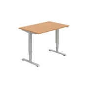 Pracovný stôl RUN, ZO, 3S, 120x64,5-130,5x80 cm, buk/sivá