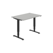 Pracovný stôl RUN, ZO, 3S, 120x64,5-130,5x80 cm, sivá/čierna
