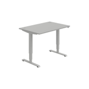 Pracovný stôl RUN, ZO, 3S, 120x64,5-130,5x80 cm, sivá/sivá