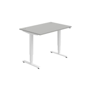 Pracovný stôl RUN, ZO, 3S, 120x64,5-130,5x80 cm, sivá/biela
