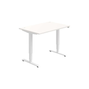 Pracovný stôl RUN, ZO, 3S, 120x64,5-130,5x80 cm, biela/biela