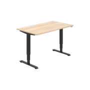 Pracovný stôl RUN, ZO, 3S, 140x64,5-130,5x80 cm, agát/čierna