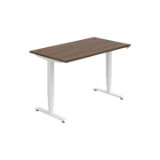 Pracovný stôl RUN, ZO, 3S, 140x64,5-130,5x80 cm, orech/biela