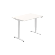 Pracovný stôl RUN, PO, 3S, 120x64,5-130,5x80 cm, biela/biela