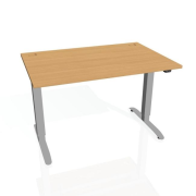 Pracovný stôl Motion, ZO, 2S, 120x70,5-120,5x80 cm, buk/sivá