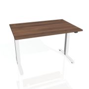 Pracovný stôl Motion, ZO, 2S, 120x70,5-120,5x80 cm, orech/biela