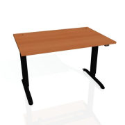 Pracovný stôl Motion, ZO, 2S, 140x70,5-120,5x80 cm, čerešňa/čierna