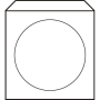 Obálky na CD 125x125 s okienkom 100 ks