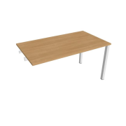 Rokovací stôl Uni k pozdĺ. reťazenie, 140x75,5x80 cm, dub/biela