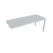 Rokovací stôl Uni k pozdĺ. reťazeniu, 180x75,5x80 cm, sivá/biela