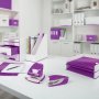 Sada zošívačka a dierovačka Leitz WOW mini purpurová