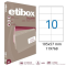 Etikety univerzálne 105x57mm Etibox A4 100 hárkov