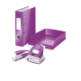 Zakladač pákový Leitz 180° WOW 8cm purpurový