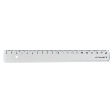 Pravítko Q-CONNECT 20cm transparentné