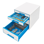Zásuvkový box Leitz WOW modrý