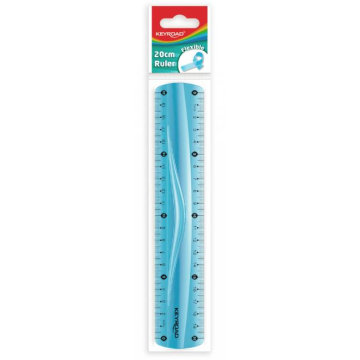 Pravítko KEYROAD 20 cm, ohybné, mix farieb